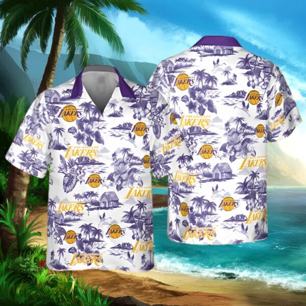 Floral Island NBA Los Angeles Lakers Hawaiian Shirt 1 hawaiiant 1