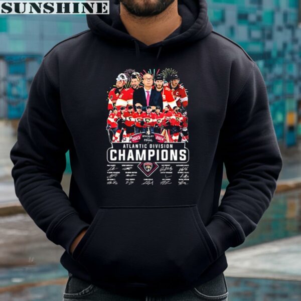 Florida Panthers 2023 2024 Stanley Cup Final Atlantic Division Champions Signatures shirt 4 hoodie