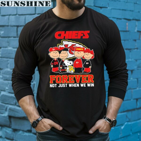 Football Snoopy Forever Not Just When We Win Kansas City Chiefs Shirt 5 long sleeve
