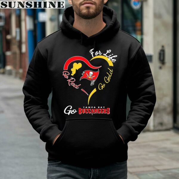 For Life Go Red Go Gold Go Heart Tampa Bay Buccaneers Shirt 4 hoodie