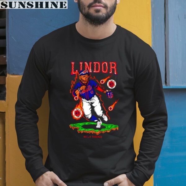 Francisco Lindor Illustration New York Mets Shirt 5 long sleeve shirt