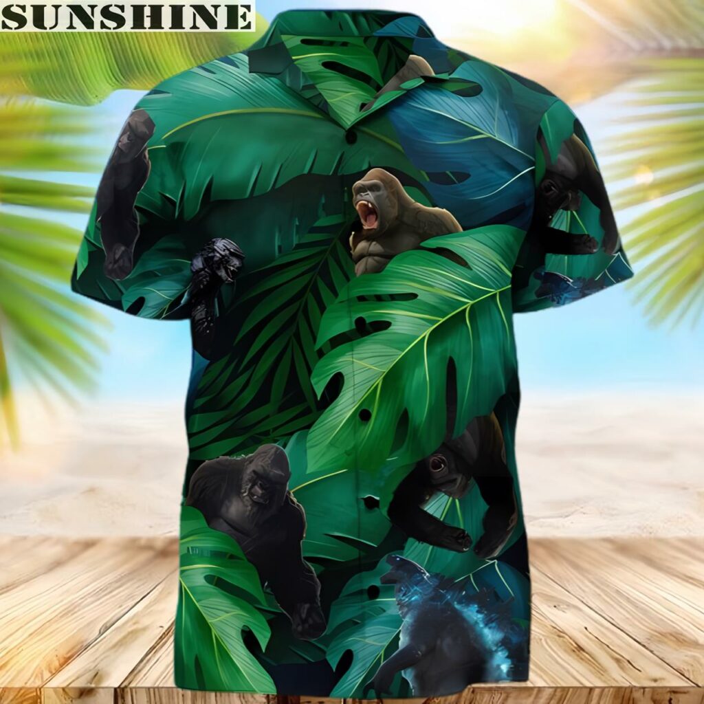 Godzilla Kong Plam Tree Hawaiian Shirt