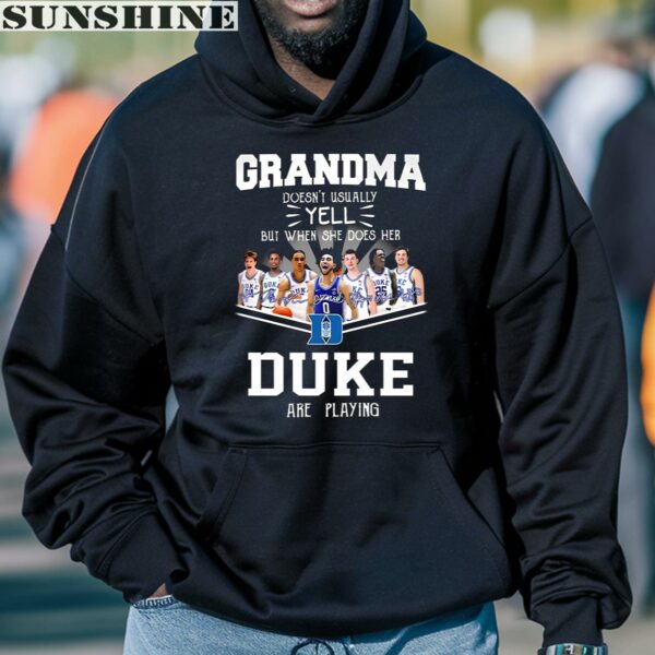 Grandma Doesnt Usually Yell Signatures Duke Blue Devils Shirt 4 hoodie