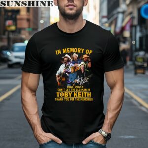 In Memory Of 1961-2024 Don't Let The Old Man In Toby Keith Thank You For The Memories Shirt