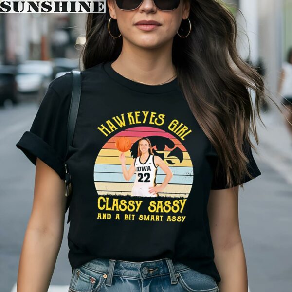 Iowa Hawkeyes Girl Classy Sassy And A Big Smart Shirt 1 women shirt