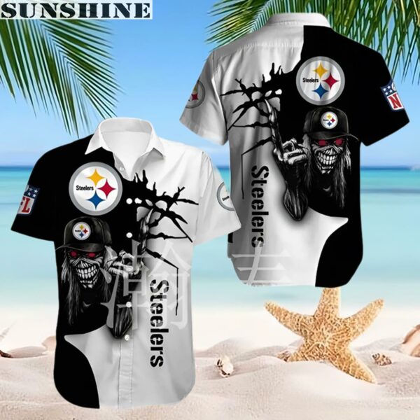 Iron Maiden NFL Pittsburgh Steelers Hawaiian Shirt Island Inspired Fandom For Football Fans 2 hawaiian shirt