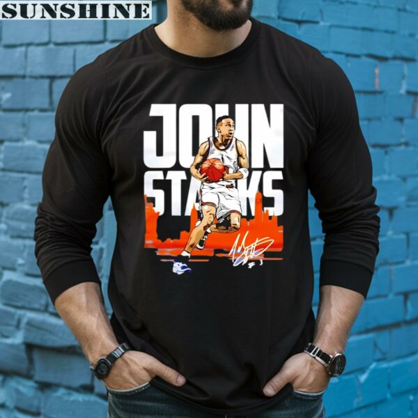 John Starks Signature Basketball NBA New York Knicks Shirt 5 long sleeve shirt