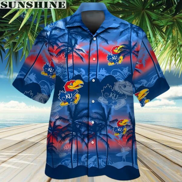 Kansas Jayhawks Tropical Hawaiian Shirt Button Up Aloha 3 Aloha shirt
