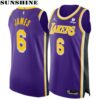 Lakers Lebron James 75th Anniversary Authentic Statement Jersey 1 Jersey