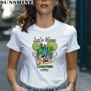 Lets World Together Mickey And Friends Earth Day Shirt 1 women shirt