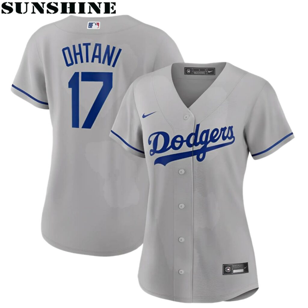 Los Angeles Dodgers Nike Official Replica Alternate Road Jersey For Womens Ohtani