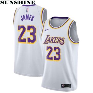 Los Angeles Lakers LeBron James Nike Association Edition Swingman Jersey 1 Jersey