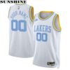 Los Angeles Lakers Nike Classic Edition Swingman Jersey WhiteValour Blue Custom 1 Jersey