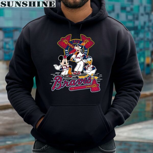 MLB Atlanta Braves Mickey Mouse Donald Duck Goofy Baseball Shirt 4 hoodie