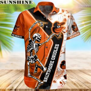 MLB Baltimore Orioles Skeleton Dance Hawaiian Shirt 1 hawaii