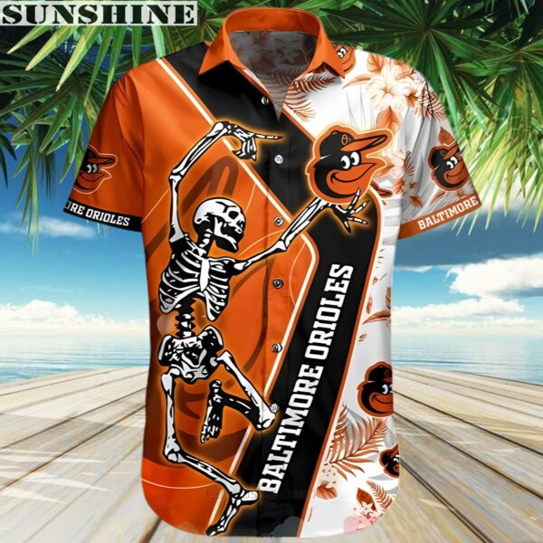 MLB Baltimore Orioles Skeleton Dance Hawaiian Shirt 3 Aloha shirt