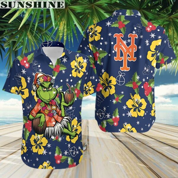 MLB New York Mets Aloha Grinch Relax Holly Hawaiian Shirt 3 Aloha shirt