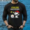 Makes Me Drink Snoopy And Woodstock Pittsburgh Steelers Shirt 5 long sleeve