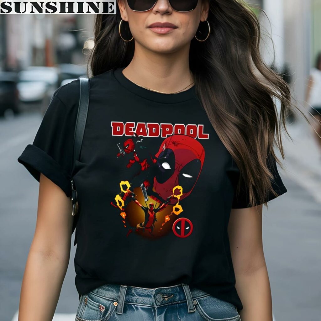 Marvel Dealpool Collage 2 Men's Black Shirt