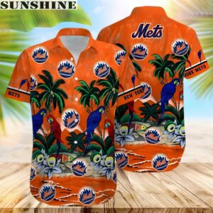 Mets Hawaiian Shirt Parrot Tropical Sea New York Mets Gift 1 hawaii