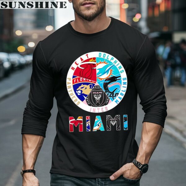 Miami Heat Miami Dolphins Miami Marlins Florida Panthers Inter Shirt 5 long sleeve shirt