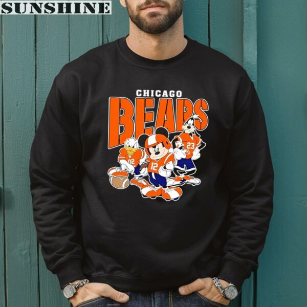 Mickey Donald Duck And Goofy Football Team 2024 Chicago Bears Shirt 3 sweatshirt
