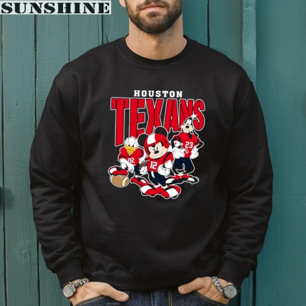 Mickey Donald Duck And Goofy Football Team 2024 Houston Texans Shirt 3 sweatshirt