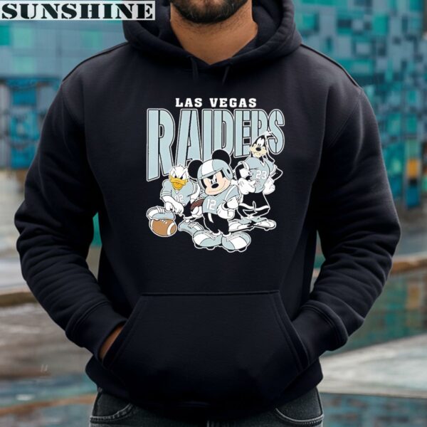 Mickey Donald Duck And Goofy Football Team 2024 Las Vegas Raiders Shirt 4 hoodie