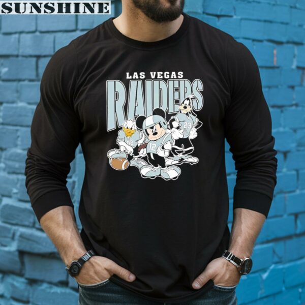Mickey Donald Duck And Goofy Football Team 2024 Las Vegas Raiders Shirt 5 long sleeve