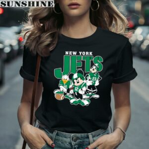 Mickey Donald Duck And Goofy Football Team 2024 New York Jets Shirt 2 women shirt