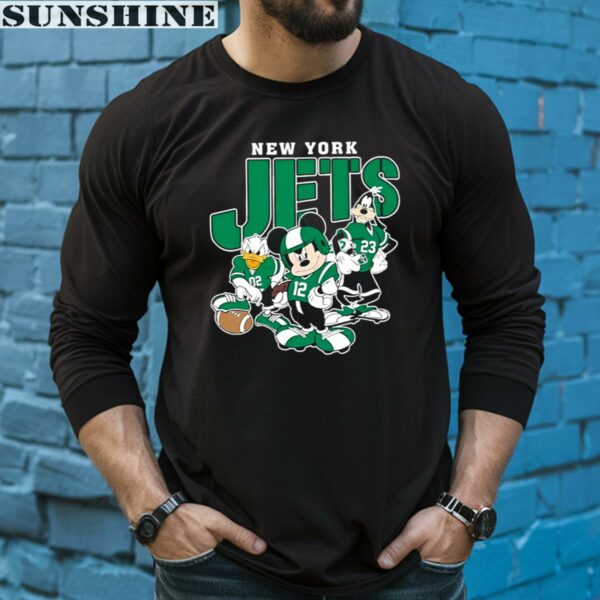 Mickey Donald Duck And Goofy Football Team 2024 New York Jets Shirt 5 long sleeve