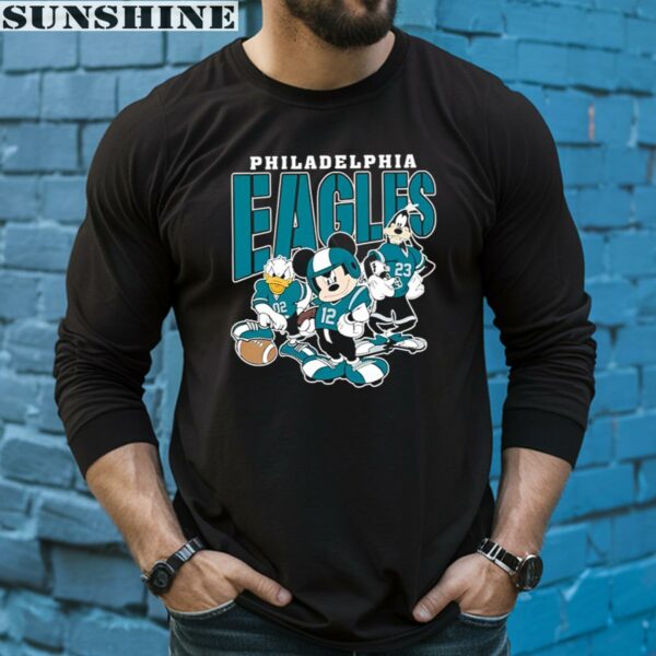 Mickey Donald Duck And Goofy Football Team 2024 Philadelphia Eagles Shirt 5 long sleeve