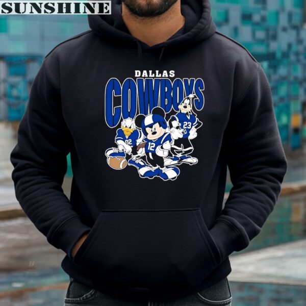 Mickey Donald Duck And Goofy Football Team Dallas Cowboys Shirt 4 hoodie