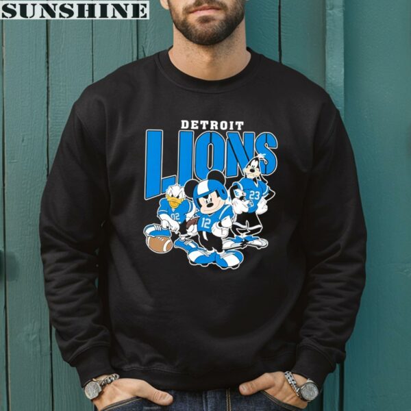 Mickey Donald Duck And Goofy Football Team Detroit Lions Shirt 3 sweatshirt