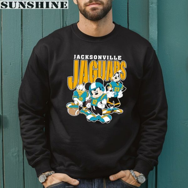 Mickey Donald Duck And Goofy Football Team Jacksonville Jaguars Shirt 3 sweatshirt