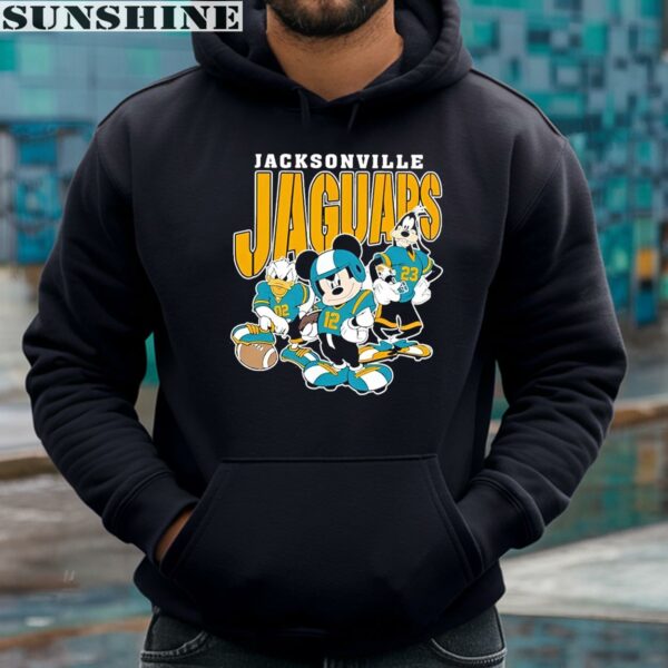 Mickey Donald Duck And Goofy Football Team Jacksonville Jaguars Shirt 4 hoodie