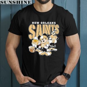 Mickey Donald Duck And Goofy Football Team New Orleans Saints Shirt