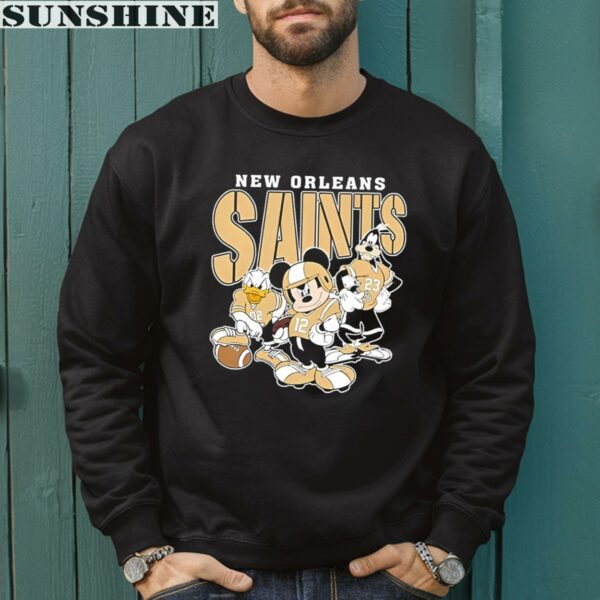 Mickey Donald Duck And Goofy Football Team New Orleans Saints Shirt 3 sweatshirt