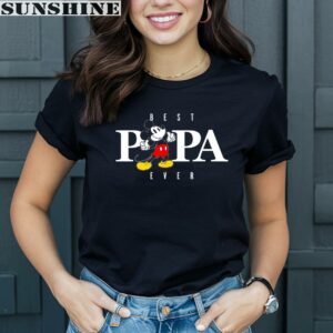 Mickey Mouse Best Papa Ever Fathers Day Shirt 1 women shirt