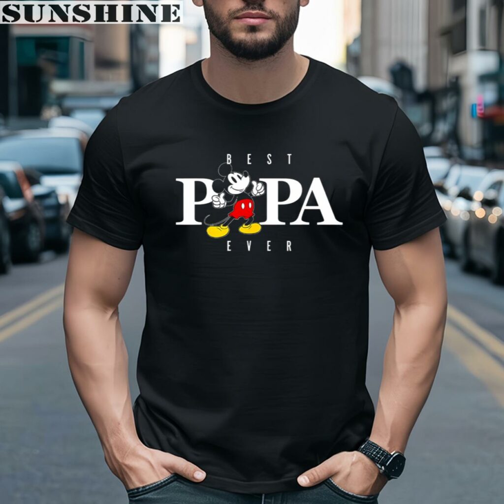 Mickey Mouse Best Papa Ever Fathers Day Shirt