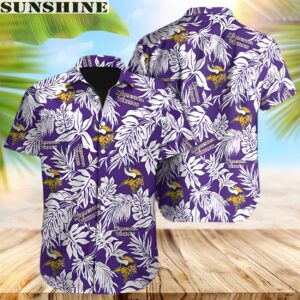 Minnesota Vikings Tropical Leafs Hawaiian Shirt NFL Gift