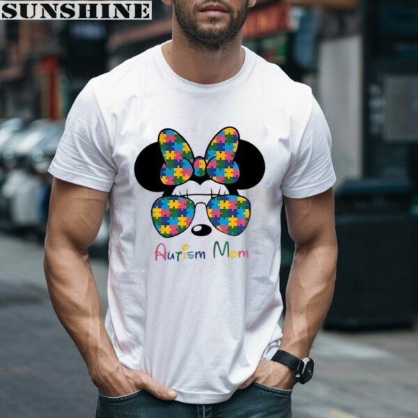 Minnie Disney Autism Awareness Shirt Puzzle Sunglasses Family Vacation Shirt 2 men shirt