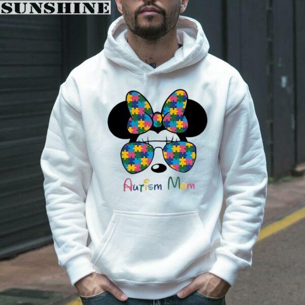 Minnie Disney Autism Awareness Shirt Puzzle Sunglasses Family Vacation Shirt 3 hoodie