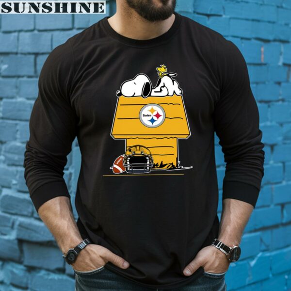 NFL Football Snoopy Woodstock The Peanuts Movie Pittsburgh Steelers Shirt 5 long sleeve