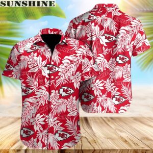 NFL Kansas City Chiefs Hawaiian Shirt Tropical Leafs Aloha