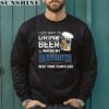 NFL New England Patriots I Just Want To Drink Beer And Watch My Patriots Shirt 3 sweatshirt