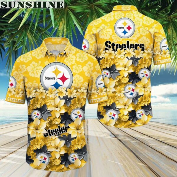 NFL Pittsburgh Steelers Flower Hawaiian Shirt Trending Summer 3 Aloha shirt