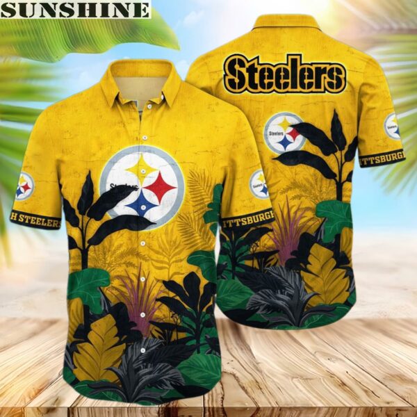 NFL Pittsburgh Steelers Hawaiian Shirt Flower Hawaiian Style Statements