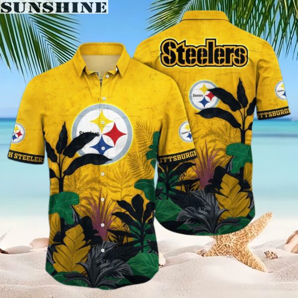 NFL Pittsburgh Steelers Hawaiian Shirt Flower Hawaiian Style Statements 2 hawaiian shirt