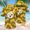 NFL Pittsburgh Steelers Hawaiian Shirt Flower Special Summer Time Shirt 2 hawaiian shirt